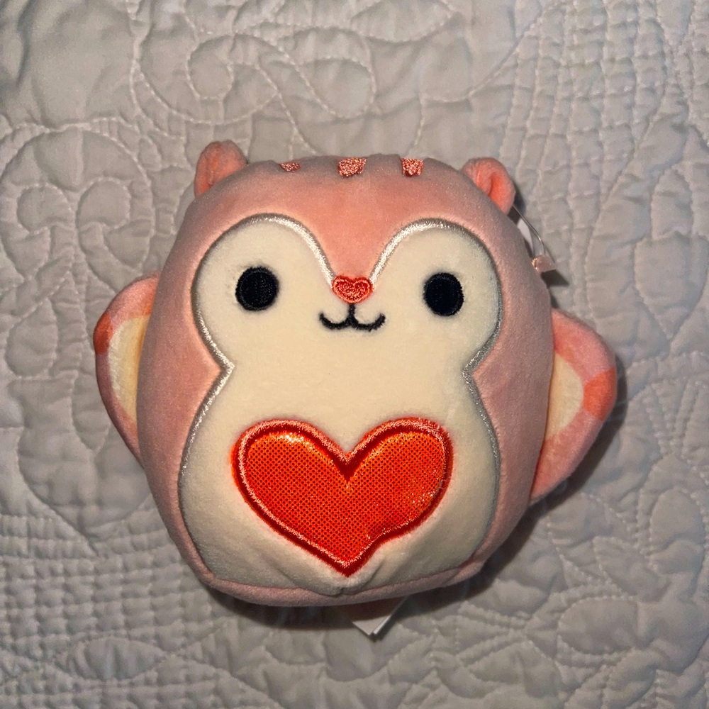 ❤️NWT squishmallows “Gabourey” pink flying squirrel 4”